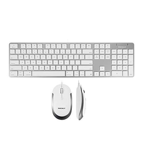 素敵な商品を海外より最短でお取り寄せMacally Ultra Slim Wired Keyboard and a Silent Wired Mouse Simplistic Apple