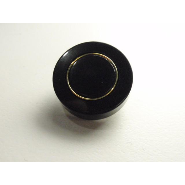 金色のリング入りボタン 1025 22mm 紺色 ネイビー 厚みが有り コート コスプレ にも使える | 