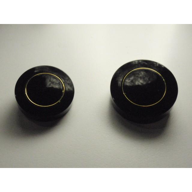 金色のリング入りボタン 1025 35mm 紺色 ネイビー 厚みが有り コート コスプレ にも使える |  | 02