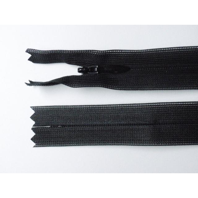 YKK コンシールファスナー 2CC 止 580 (黒) 22cm 定番 ファスナー | 