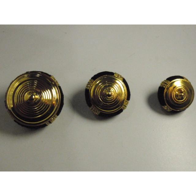 BG644 28mm 黒色別珍クルミ 金色刺繍糸 中世風 ジャケット コート コスプレ 衣裳 |  | 03