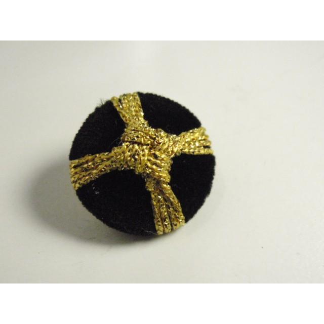 BG646 28mm 黒色別珍クルミ 金色刺繍糸 中世風 ジャケット コート コスプレ 衣裳 | 