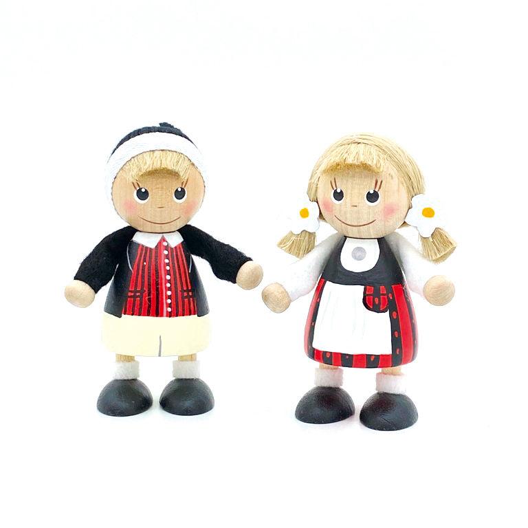 Skandinavisk Hemslojd 木製人形 フィンランド（ペア） スカンジナ