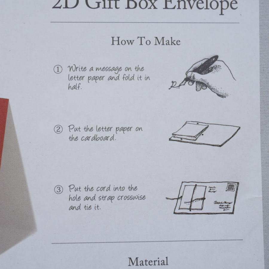 New Postal Style 50 ハンドメイドレターキット 2D Gift box Envelope｜tiogruppen｜03