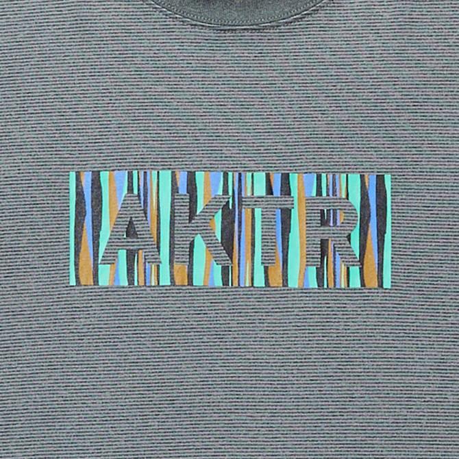 AKTR SUMMER STRIPE BOX LOGO SPORTS TEE 【119-072005】GY |  | 01