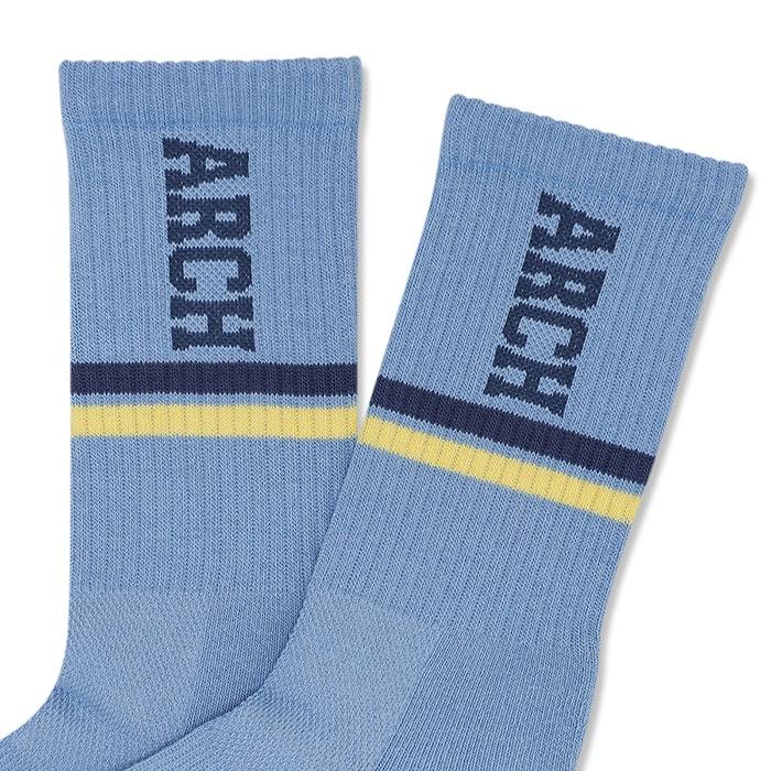 Arch drop line crew mid. socks【A323112】slate blue/navy |  | 02