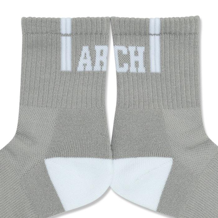 Arch  vertical crew socks 【A324103】silver gray/white |  | 02