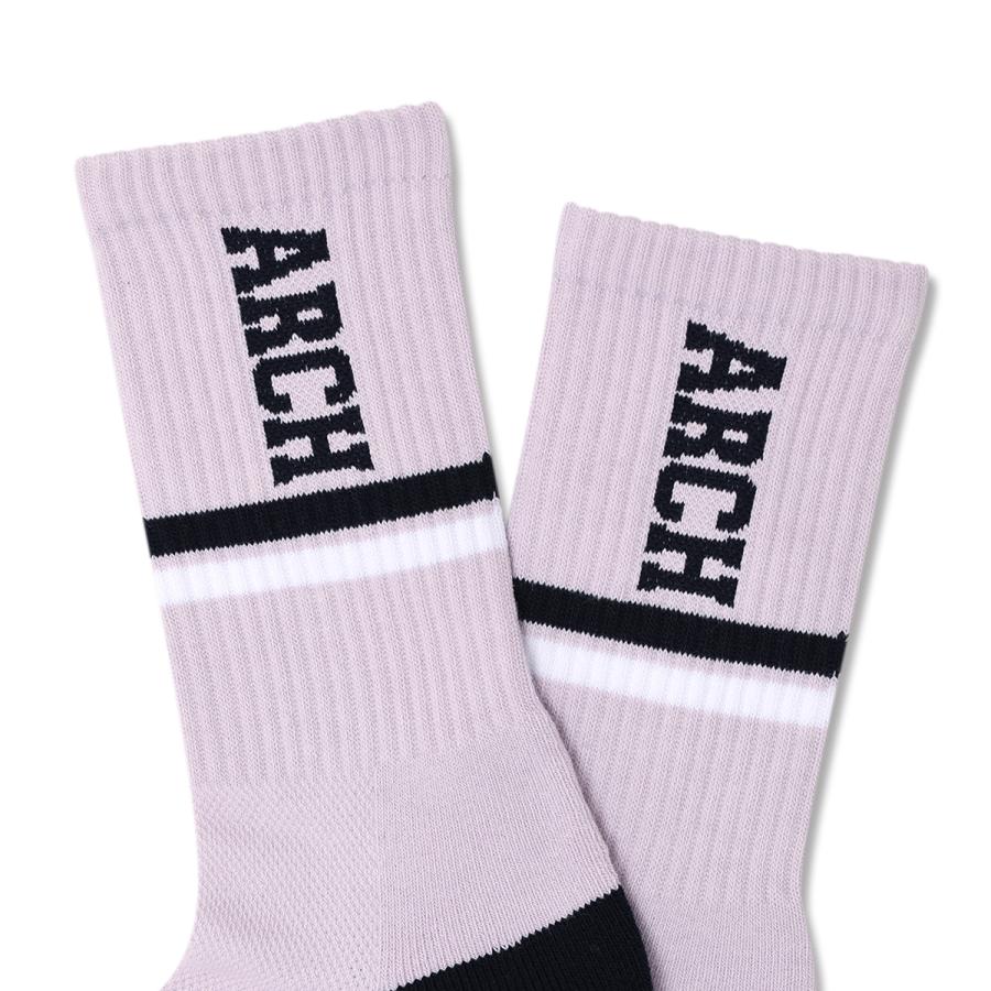 Arch drop line crew mid. socks【A325103】lilac/black |  | 02