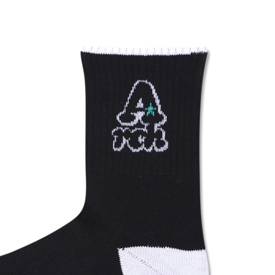Arch playful logo crew socks【A325112】black/white |  | 02