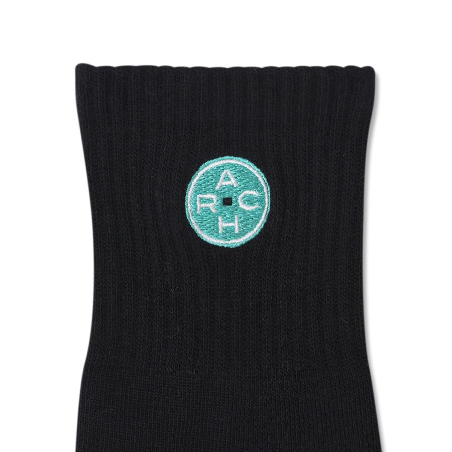 Arch  coin logo crew socks 【A326105】 black/mint |  | 02
