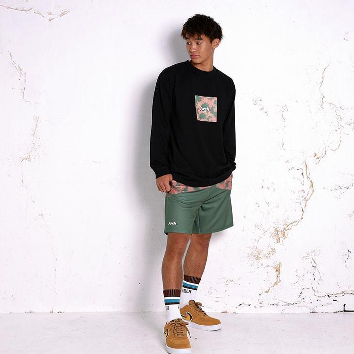 Arch  spray camo shorts【B121-120】loden green |  | 06