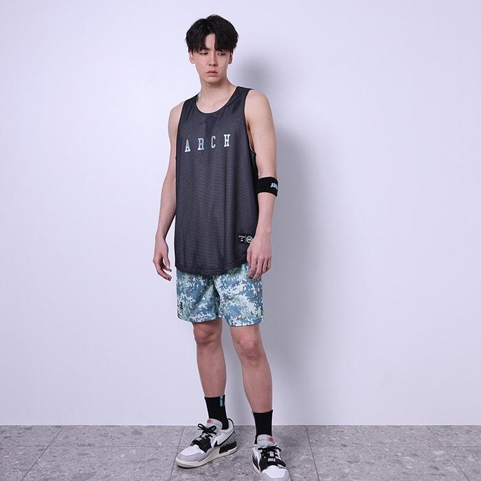 Arch overlap camo shorts【B124104】smoky green |  | 11