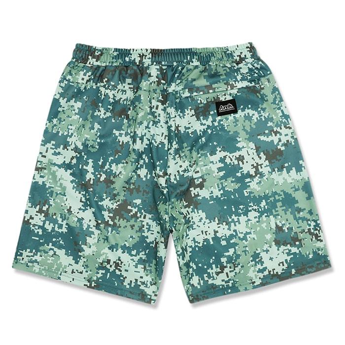 Arch overlap camo shorts【B124104】smoky green |  | 01