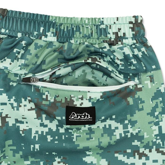 Arch overlap camo shorts【B124104】smoky green |  | 05