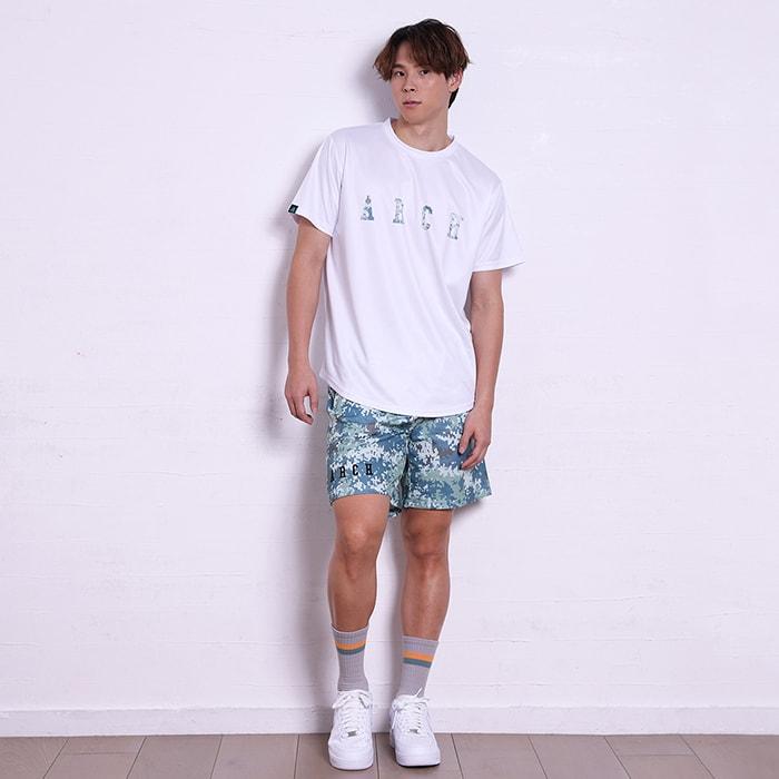 Arch overlap camo shorts【B124104】smoky green |  | 08