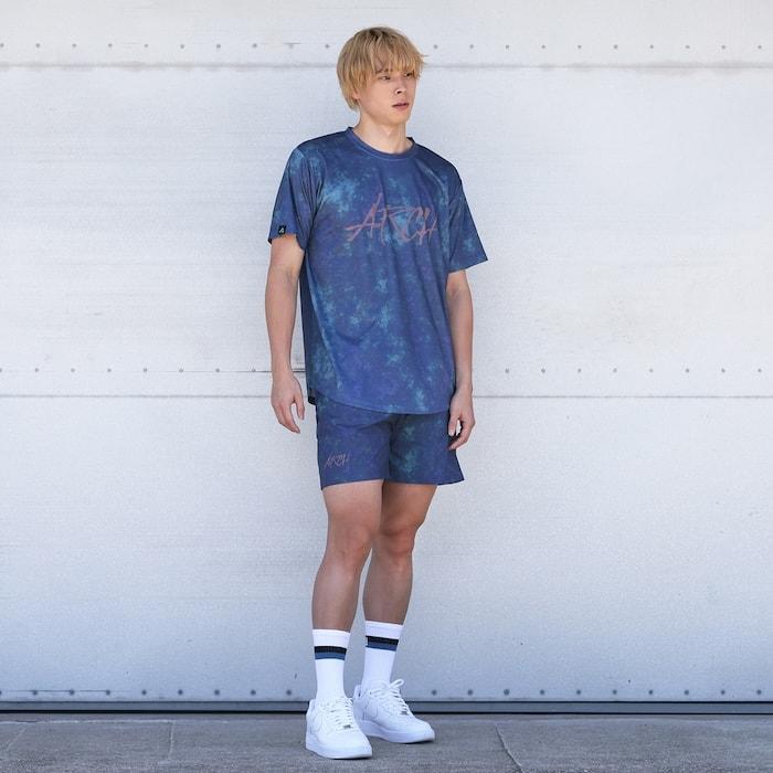 Arch blurred shorts【B124121】blue |  | 07