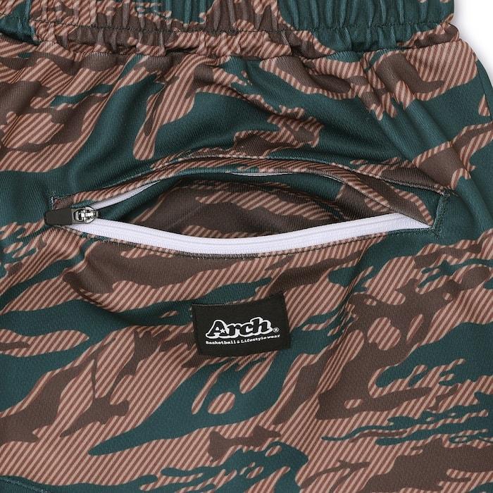Arch tiger stripe camo shorts【B124134】dark green |  | 05