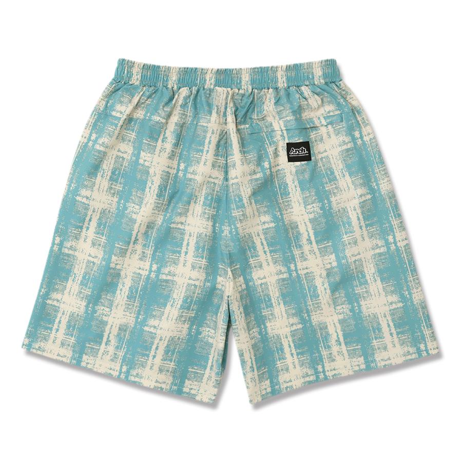 Arch cursive logo plaid shorts【B124135】nile blue/off white |  | 01