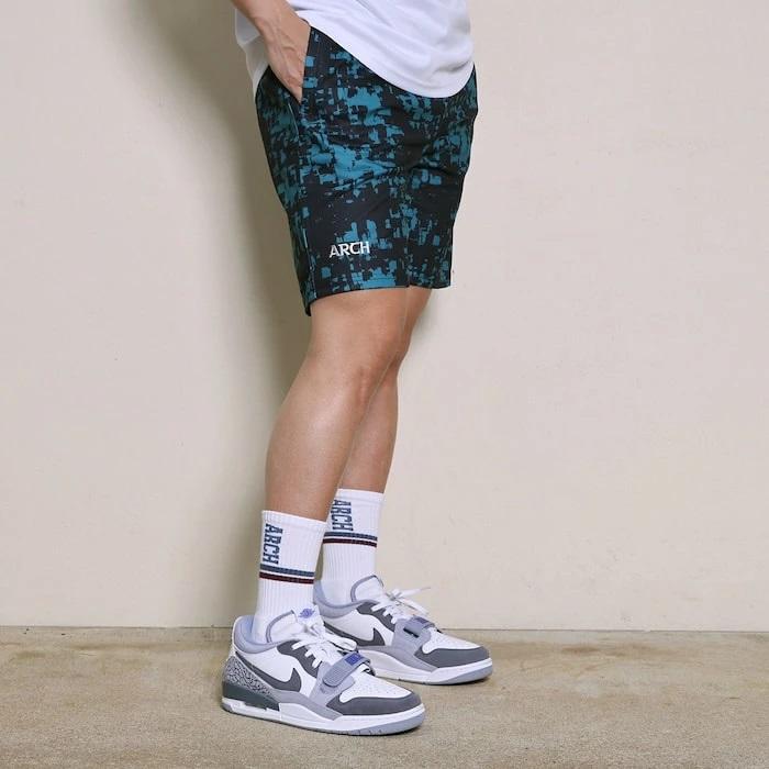 Arch grid faded shorts【B125110】deep ocean |  | 06