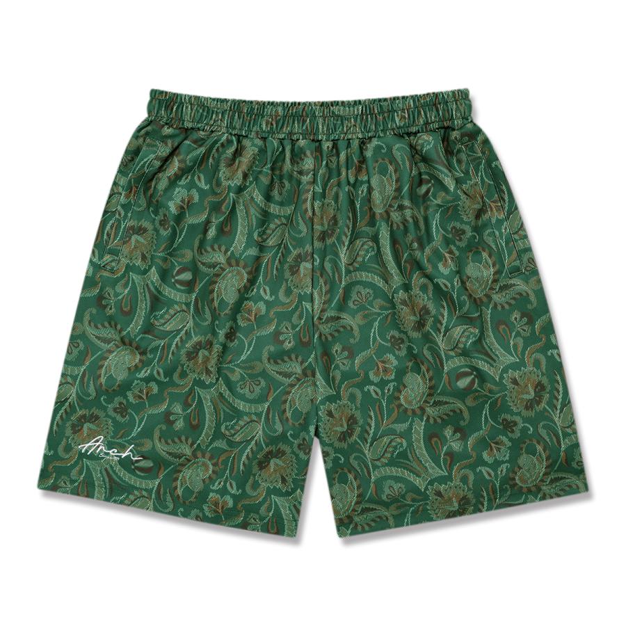 Arch gobelin fabric pattern shorts【B125125】green | 