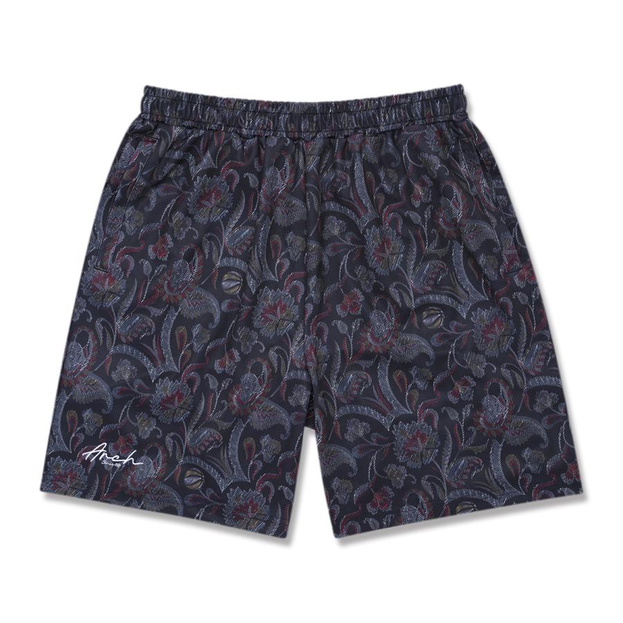 Arch gobelin fabric pattern shorts【B125127】black | 