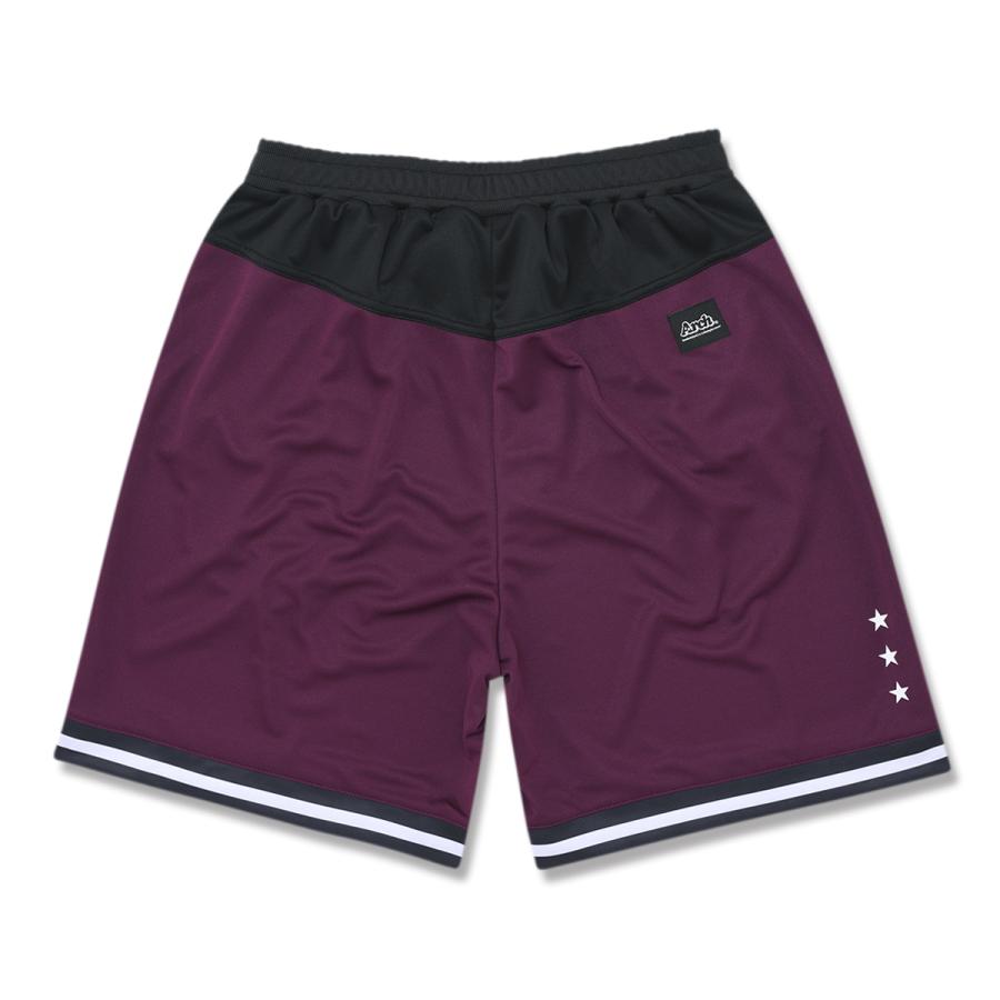 Arch hem line shorts【B125132】bordeaux |  | 01