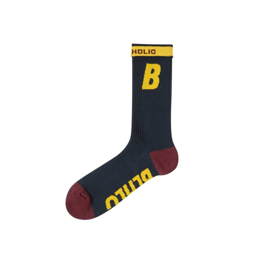 ballaholic B Socks【BHCAC00177NYC】navy/yellow/crimson : Tipoff