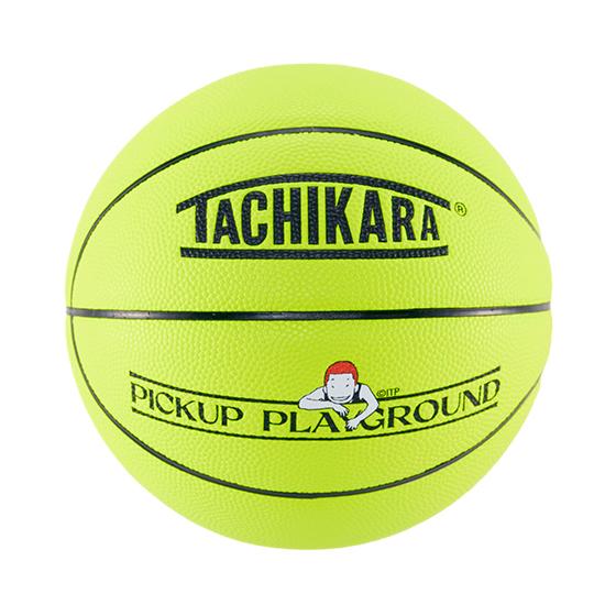 ※3号球 PICK UP PLAYGROUND × TACHIKARA MINI BASKETBALL【SB3512】Neon Yellow | 