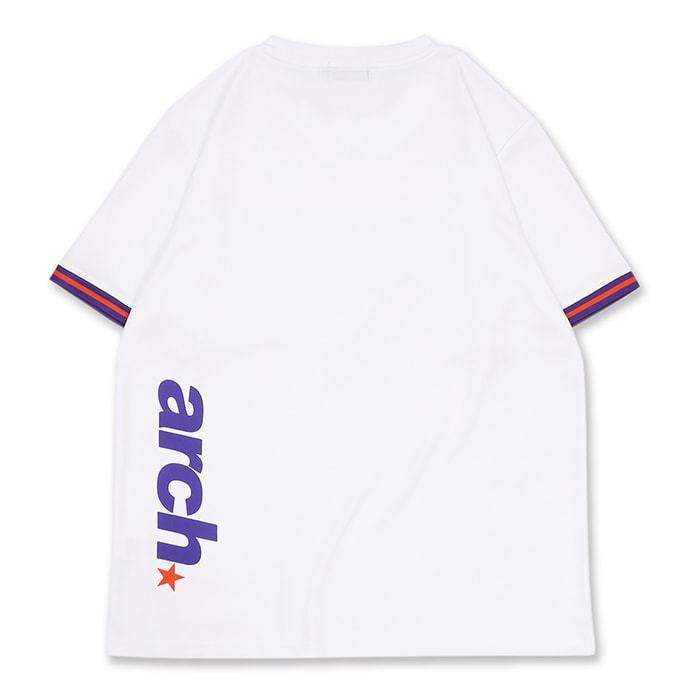 Arch sporty logo cuff line tee【T121-164】white |  | 01
