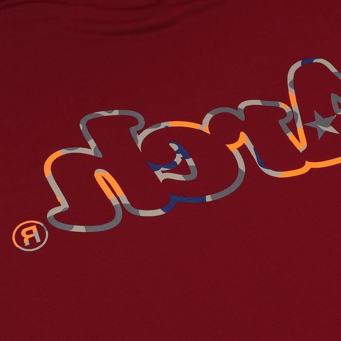 Arch camo outline logo tee【T121-169】burgundy｜tipoff｜04