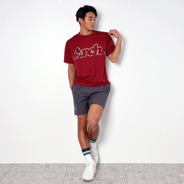 Arch camo outline logo tee【T121-169】burgundy |  | 04