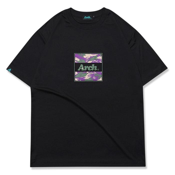 Arch lizard camo box logo tee【T122162】black | 