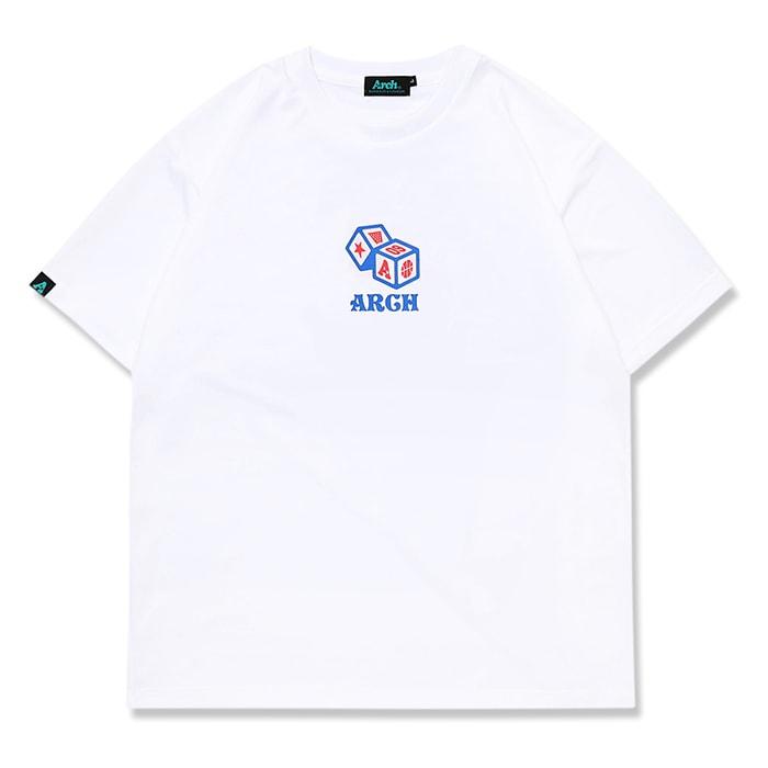 Arch lizard camo box logo tee【T123114】white | 