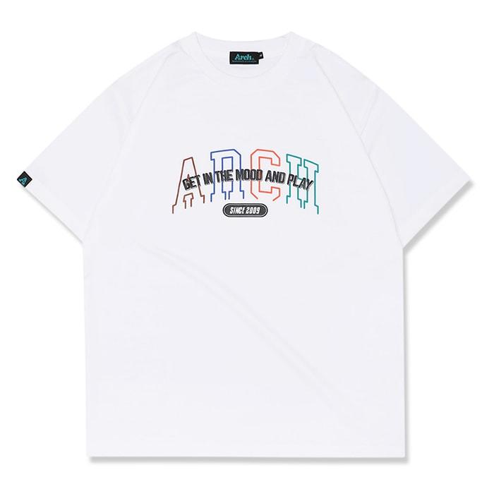 Arch college out line logo tee【T123132】white | 