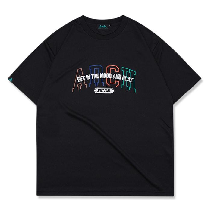 Arch college out line logo tee【T123133】black | 