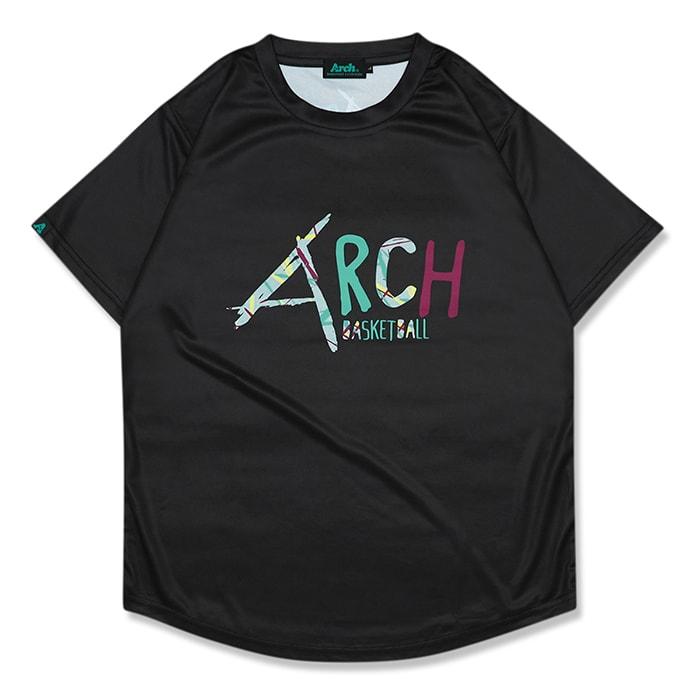 Arch scratched tee【T124102】black | 