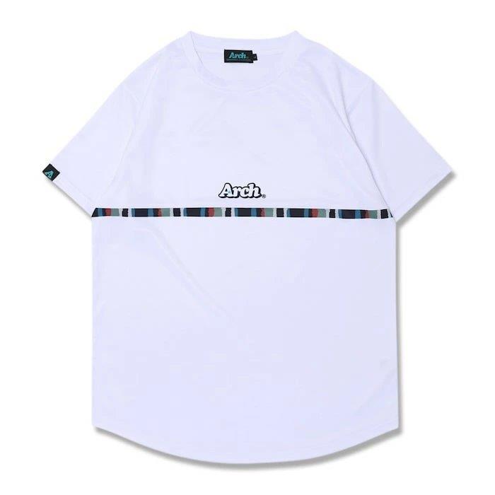 Arch print stripe tee【T124157】white | 