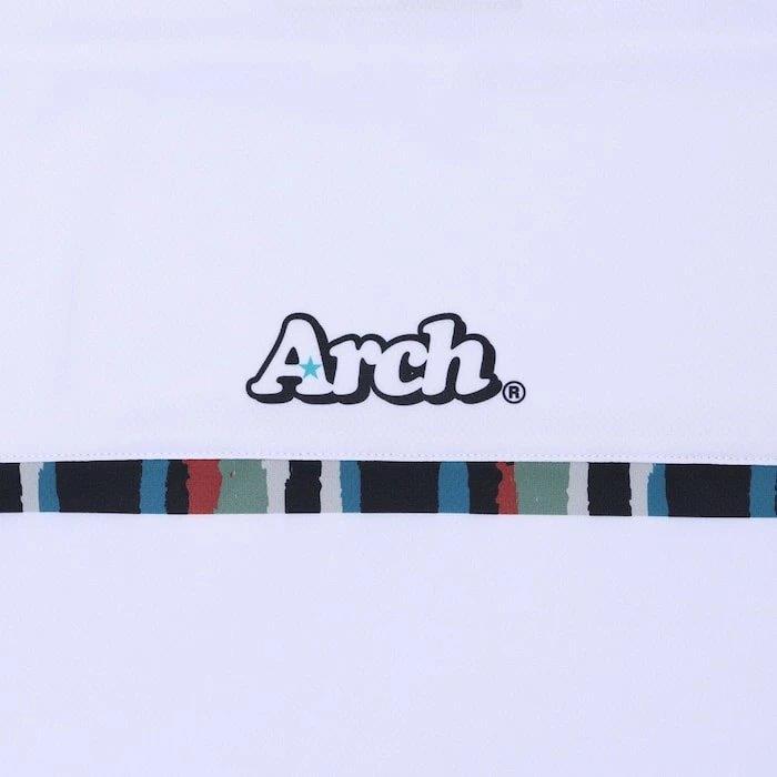 Arch print stripe tee【T124157】white |  | 02
