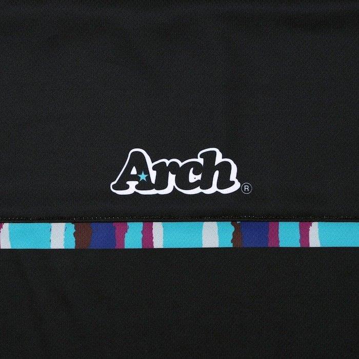 Arch print stripe tee【T124158】black |  | 02