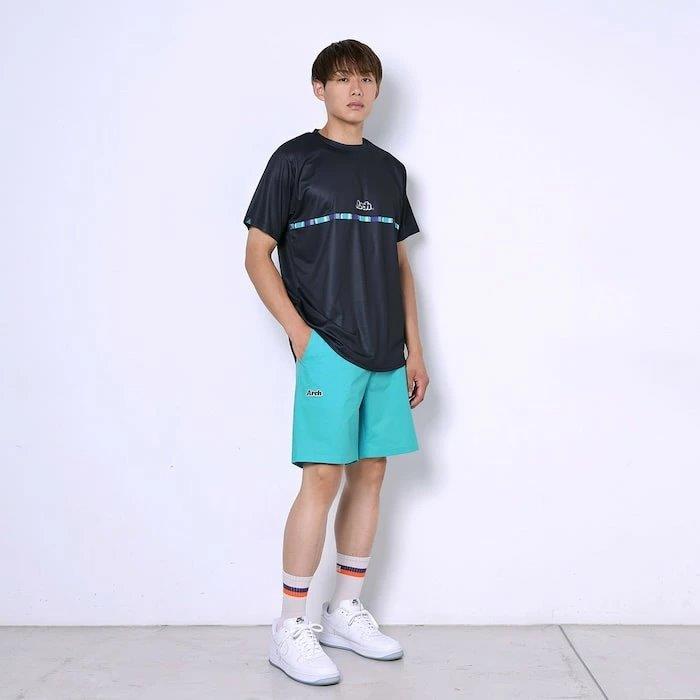 Arch print stripe tee【T124158】black |  | 04