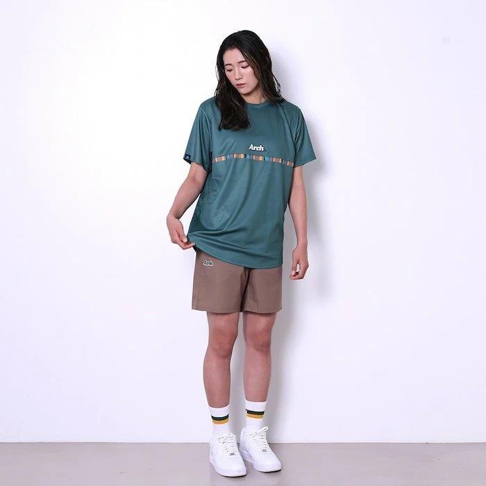 Arch print stripe tee【T124159】green |  | 04