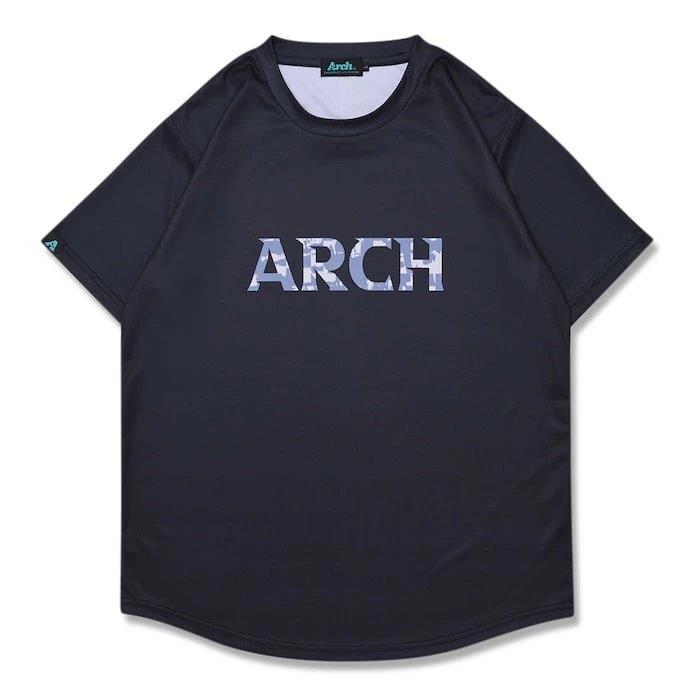 Arch grid faded tee【T125120】black | 