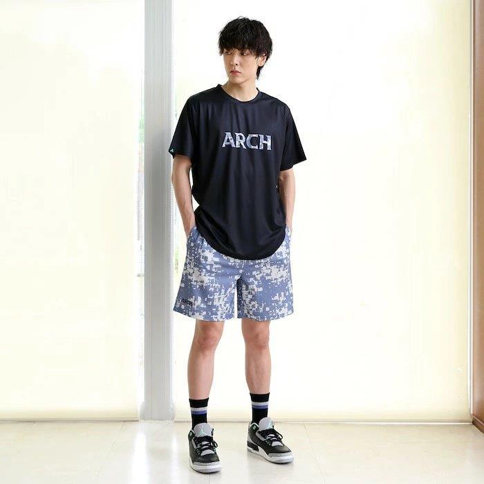 Arch grid faded tee【T125120】black |  | 04