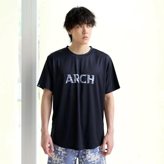 Arch grid faded tee【T125120】black |  | 06