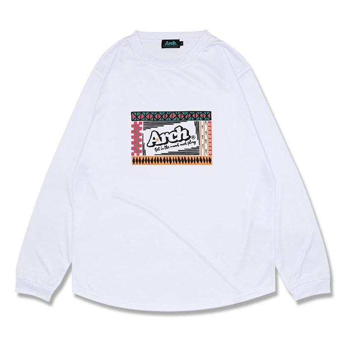 Arch rough designed L/S tee【T323109】white | 