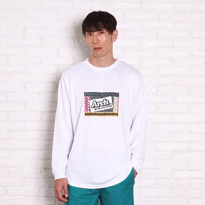 Arch rough designed L/S tee【T323109】white｜tipoff｜05