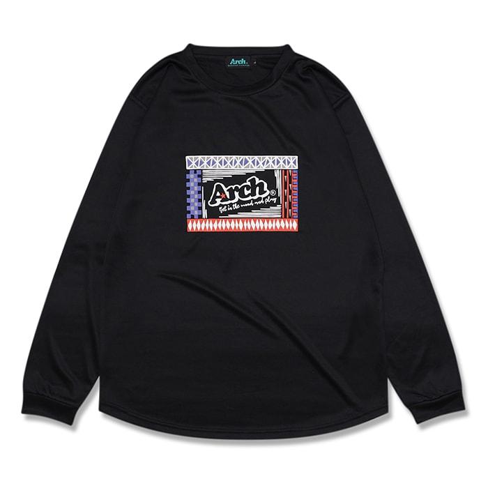 Arch rough designed L/S tee【T323110】black | 