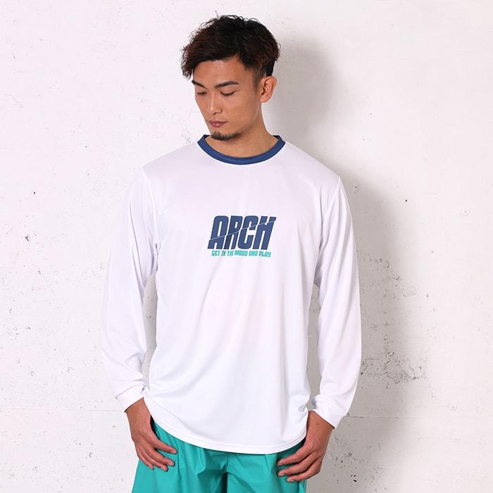 Arch split  logo paint L/S tee 【T323118】white｜tipoff｜06