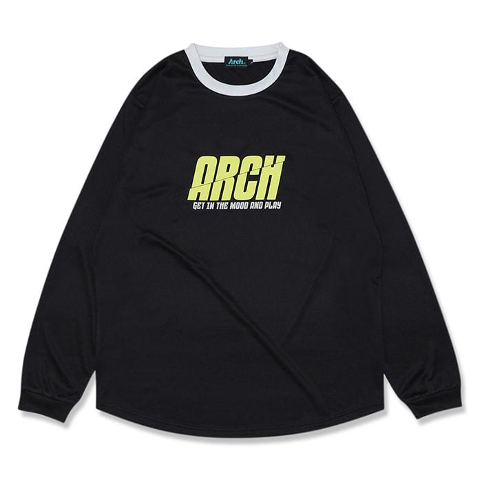 Arch split  logo  L/S tee 【T323119】black | 