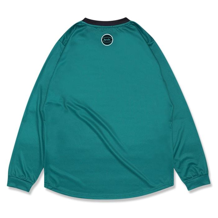 Arch split  logo  L/S tee 【T323120】teal |  | 02